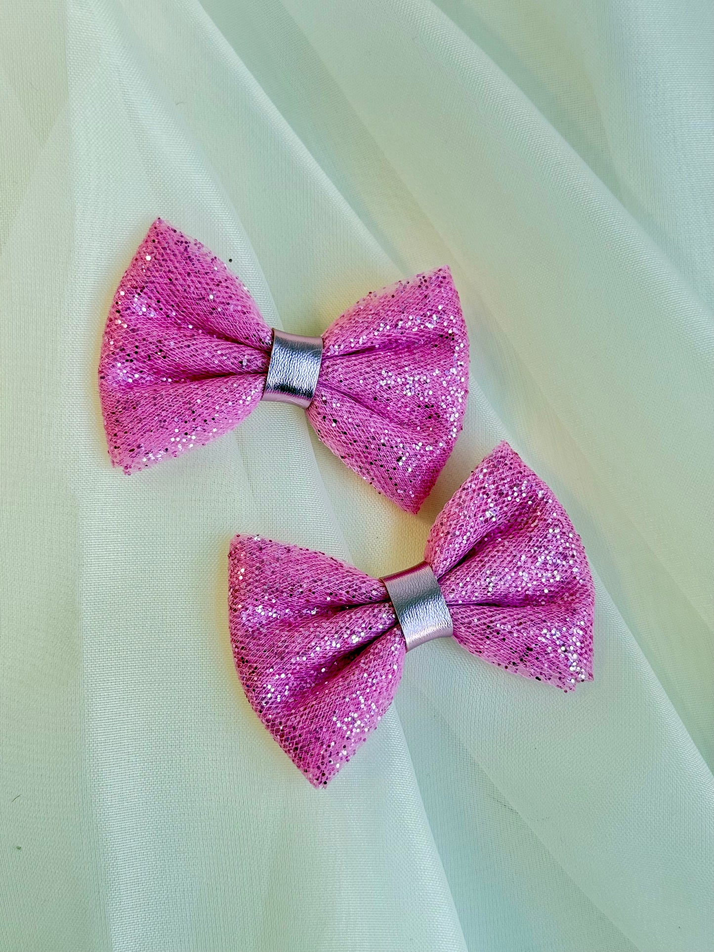 Sparkle Tulle Pigtail Bow
