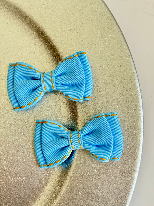 Double Tie Pigtail Bow
