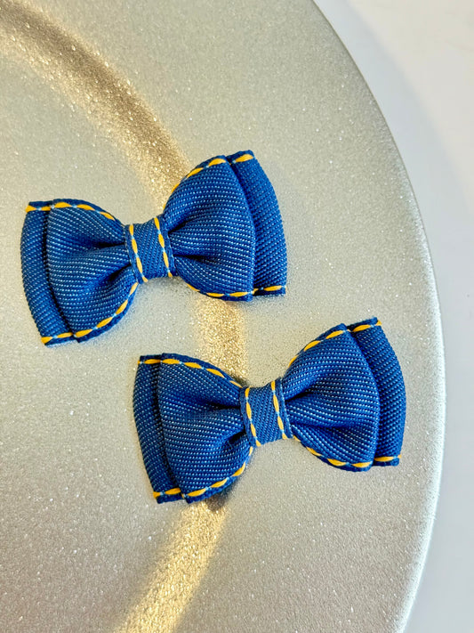 Double Tie Pigtail Bow